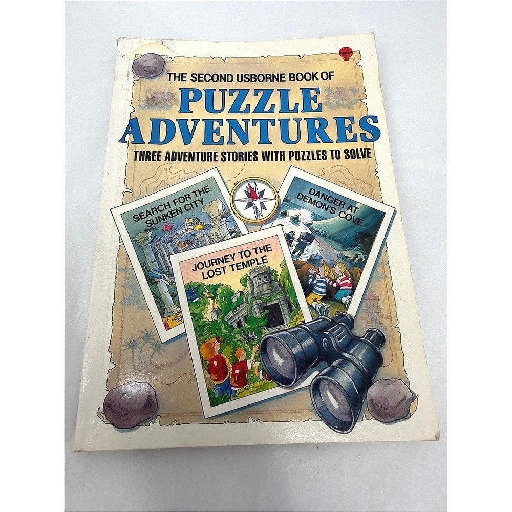 Second Usborne Book of Puzzle Adventures Stories VTG 1990 Paperback ACCEPTABLE